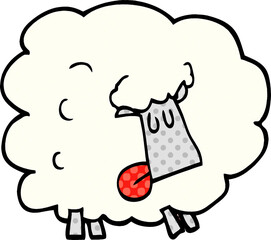 cartoon doodle funny sheep