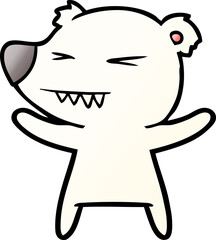 angry polar bear cartoon