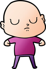 cartoon bald man