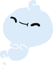 freehand drawn cartoon of kawaii scary ghost
