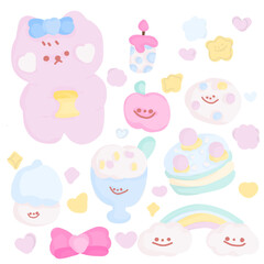 Pink bear and pastel bakery