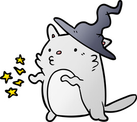 magical amazing cartoon cat wizard