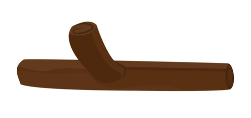 Tree trunk flat vector illustration icon. Transparent background.