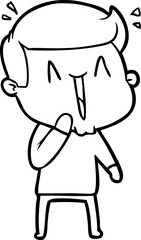 cartoon excited man