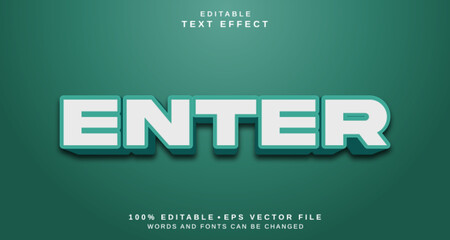 Editable text style effect - Enter text style theme.