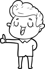 Obraz premium happy cartoon man