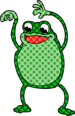 cartoon doodle frog