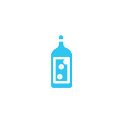 Alcohol Bottle Drink Solid Icon