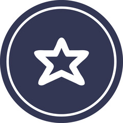 star shape circular icon symbol