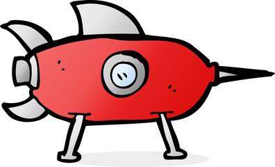 cartoon space rocket