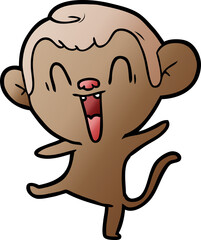 cartoon laughing monkey