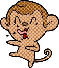 crazy cartoon monkey dancing