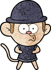cartoon surprised monkey