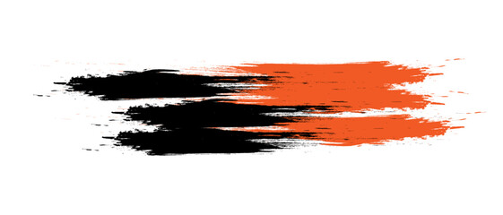 Abstract grunge paint stripe . Modern Textured shape . Dry border