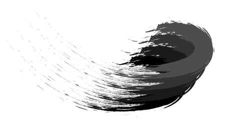 Abstract grunge paint stripe . Modern Textured shape . Dry border