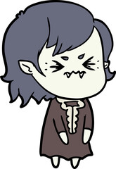 annoyed cartoon vampire girl