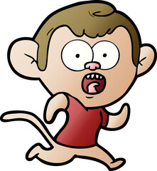 cartoon running monkey