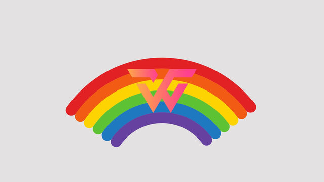Rainbow Lgtbi Text Logo Title Overlay