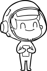 Obraz premium happy cartoon astronaut man