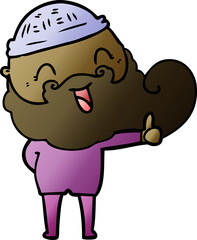 happy bearded man