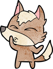 cartoon wolf whistling