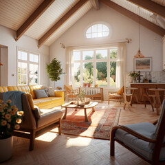 Fototapeta premium Scandinavian interior 