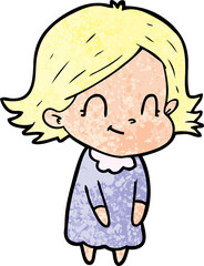 cartoon friendly girl