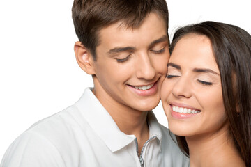 Portrait of Happy Smiling Young Couple