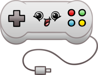 gradient shaded cartoon of a game controller