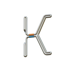Futuristic Game 3D Alphabet or PNG Letters