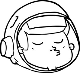 cartoon astronaut face