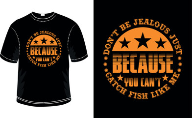 Fishing typography t-shirt design template
