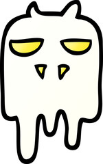 vector gradient illustration cartoon spooky ghost