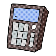 freehand drawn cartoon calculator