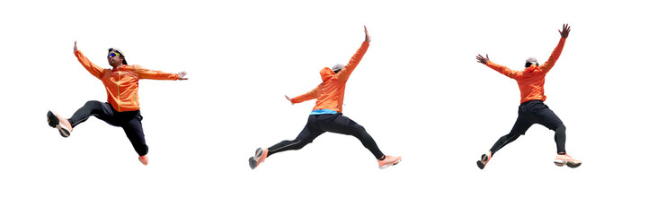 happy person jumping