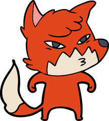 clever cartoon fox