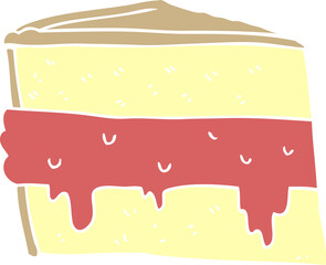 flat color style cartoon cake