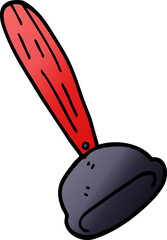 cartoon doodle toilet plunger