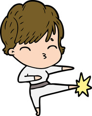 Obraz premium cartoon woman thinking