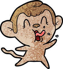 crazy cartoon monkey