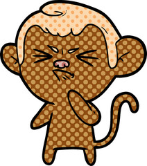 cartoon angry monkey