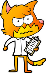cartoon annoyed fox