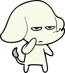Obraz premium annoyed cartoon elephant