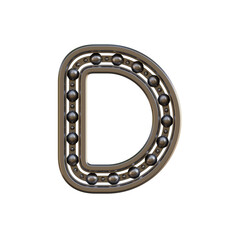 Futuristic Bearing 3D Alphabet or PNG Letters