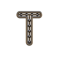 Futuristic Bearing 3D Alphabet or PNG Letters