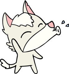 howling wolf cartoon