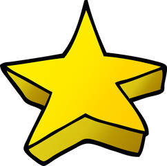 cartoon doodle shooting star