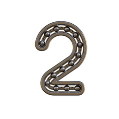 Futuristic Bearing 3D Alphabet or PNG Letters