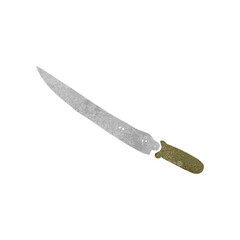 freehand retro cartoon kitchen knife