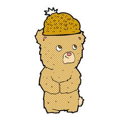 cartoon bear in hat